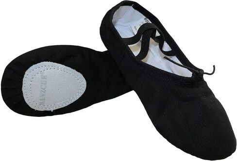 Danzcue Ballet Slipper Women's Canvas Split Sole Ballet Shoes, Ballet Pink, 9 M in Saudi Arabia