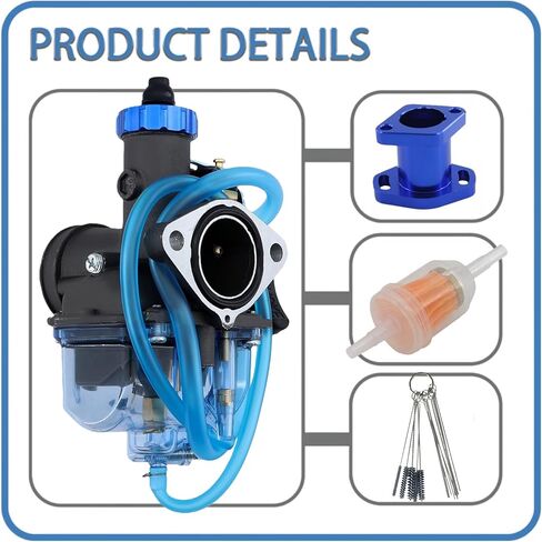 الأداء VM22 26mm Carburator Carb for Predator 212cc 196cc Coleman CT200U BT200X Mini Bike KT196 Go Kart GX160 GX200 6.5hp استنساخ المحرك مع مشعب السحب (أحمر) in Kuwait