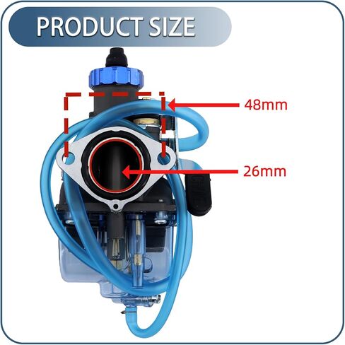 الأداء VM22 26mm Carburator Carb for Predator 212cc 196cc Coleman CT200U BT200X Mini Bike KT196 Go Kart GX160 GX200 6.5hp استنساخ المحرك مع مشعب السحب (أحمر) in Kuwait