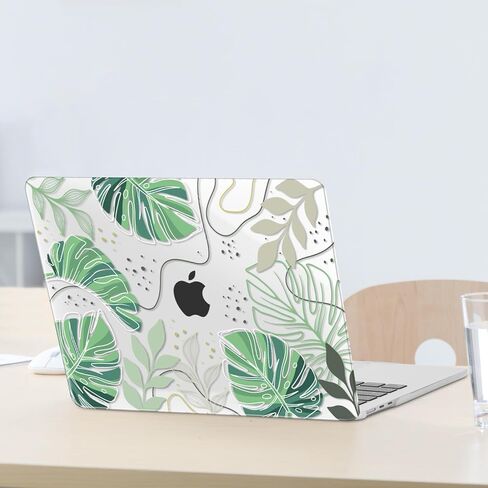 حافظة MOSISO متوافقة مع جهاز MacBook Air 13 بوصة 2025 2024 2023 2022 M4 A3240 M3 A3113 M2 A2681، غطاء صلب من البلاستيك وغطاء لوحة مفاتيح وواقي شاشة لجهاز MacBook Air 13.6 بوصة، خضرة استوائية in Saudi Arabia