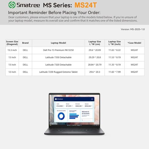 Smatree MS82 Hard Eva Protection Sleeve مع حامل متوافق مع 15.6 بوصة Dell Inspiron 15 3000/3520/3530/3535 ، Latitude 5550/5540/5530/5531 ، Precision 3591/3590/3581/3580 ، VoStro 3520/3530/3535 in Saudi Arabia