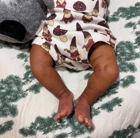 Reborn Baby Dolls Black Boy 19 Inch Soft Body Real Life Baby Dolls Curly Hair Realistic Newborn Black Lifelike African American Baby Doll Toy with Accessories Birthday Xmas Gift for Kids Age 3+ in Kuwait