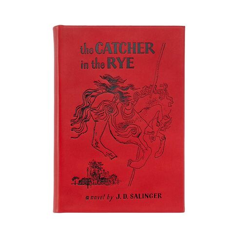 The Catcher in the Rye - Graphic Image Leather Bound Book Red - Fine Collectible Edition - Made in USA in Saudi Arabia