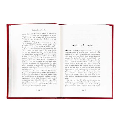 The Catcher in the Rye - Graphic Image Leather Bound Book Red - Fine Collectible Edition - Made in USA in Saudi Arabia