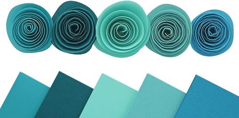 PA Paper Accents Stash Pack Cardstock Pack 8.5 بوصة × 11 بوصة أكوا، ورق بطاقات ملون لصنع البطاقات، سجل القصاصات، الطباعة، اللف والحرف اليدوية، 65 رطل، 40 قطعة in Saudi Arabia