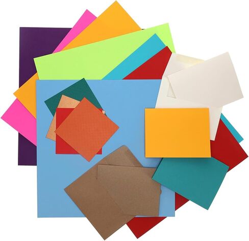 PA Paper Accents Stash Pack Cardstock Pack 8.5 بوصة × 11 بوصة أكوا، ورق بطاقات ملون لصنع البطاقات، سجل القصاصات، الطباعة، اللف والحرف اليدوية، 65 رطل، 40 قطعة in Saudi Arabia