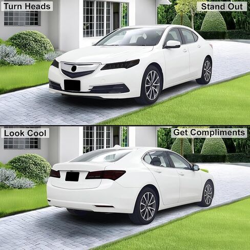 BOGAR TECH DESIGNS Precut Made For Acura TLX 2015-2017 Full Headlight Taillight Reflector Sidemarker PPF Tint Kit Film, Dark Smoke in Saudi Arabia