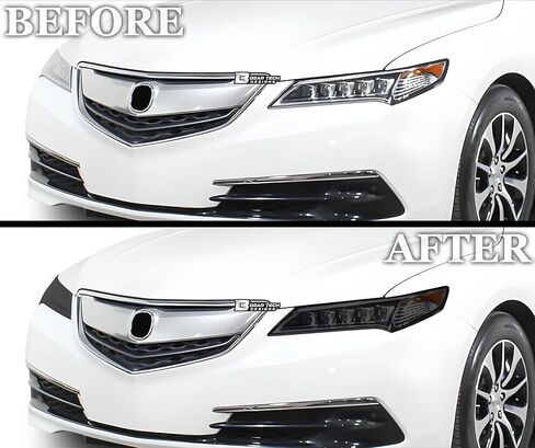 BOGAR TECH DESIGNS Precut Made For Acura TLX 2015-2017 Full Headlight Taillight Reflector Sidemarker PPF Tint Kit Film, Dark Smoke in Saudi Arabia