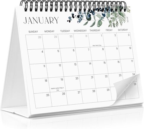 Aesthetic Desk Calendar 2026-2027 - Runs from June 2026 until July 2027 - Beautiful Small 26-27 Flip Desktop Calendar for Easy Organizing in Saudi Arabia