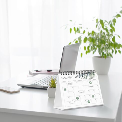 Aesthetic Desk Calendar 2026-2027 - Runs from June 2026 until July 2027 - Beautiful Small 26-27 Flip Desktop Calendar for Easy Organizing in Saudi Arabia