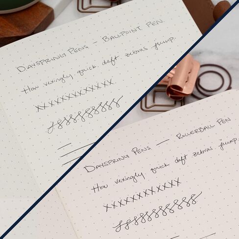 مجموعة أقلام حبر جاف براكستون وقلم رولربال من Dayspring Pens - أزرق. مجموعة أقلام مزدوجة مطلية بالذهب عيار 18 قيراطًا. وشملت النقش المخصص. in Kuwait