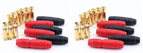 SoloGood 6pairs Amass AS150 Male Female Anti Spark Connector Gold Plated Banana Plug Set for Battery ESC and Charge Lead … in Saudi Arabia