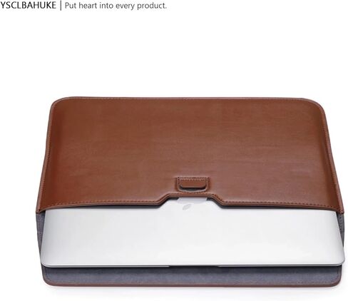 PU Leather Laptop Sleeve with Stand for MacBook 2025 Air13 M4 A3240 M2 M3 A2681 A3113 Pro13 A2289/A2251/A2338 M1 M2 2012-2017 Air13 A1466/A1369， Brown in Saudi Arabia