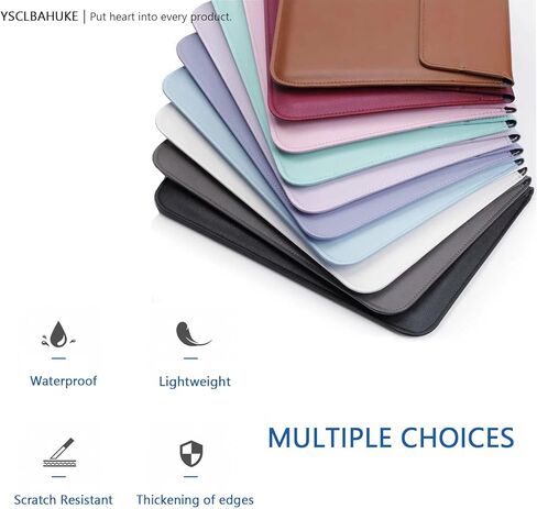PU Leather Laptop Sleeve with Stand for MacBook 2025 Air13 M4 A3240 M2 M3 A2681 A3113 Pro13 A2289/A2251/A2338 M1 M2 2012-2017 Air13 A1466/A1369， Brown in Saudi Arabia