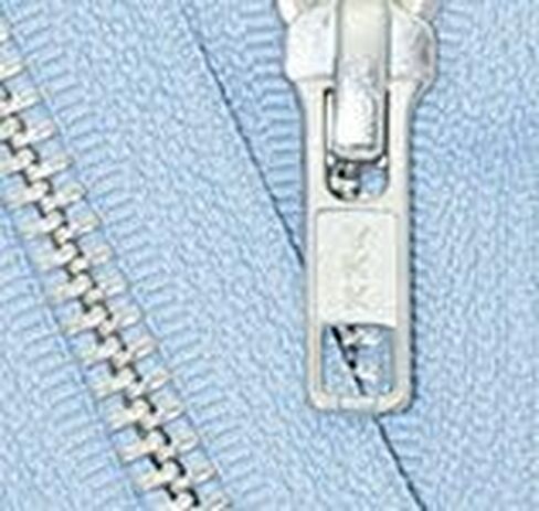 22" Jacket Zipper, YKK #5 Aluminum Metal ~ Medium Weight ~ Separating ~ 546 Sky Blue (1 Zipper/pack) in Saudi Arabia