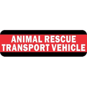 StickerTalk Animal Rescue Transport Vehicle Magnet, 10 inches by 3 inches in Kuwait