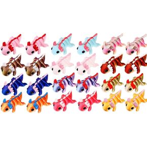 24 Pcs 3D Printed Axolotl Fidget Toy 3D Printed Small Animal Toy Flexible Cute Articulating Pet Stress Relief Fidget Toys forClassroom Rewards & Desk Decor– Fun Party Favors Doll in Saudi Arabia