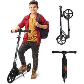 Nattork Scooter for Kids 8-12, Teens and Adults- Adjustable Height Folding Kick Scooter with Large Sturdy Wheels for a Smooth Ride, Lightweight, Anti-Shock Suspension for Boys and Girls in Kuwait