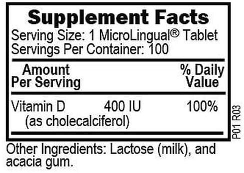 Superior Source Vitamin D3 1000 IU, Quick Dissolve MicroLingual Tablets, 100 Count, Helps Promote Strong Bones and Teeth, Immune Support, Helps Maintain Healthy Muscle Function, Non-GMO in Kuwait