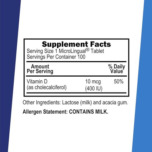 Superior Source Vitamin D3 1000 IU, Quick Dissolve MicroLingual Tablets, 100 Count, Helps Promote Strong Bones and Teeth, Immune Support, Helps Maintain Healthy Muscle Function, Non-GMO in Kuwait