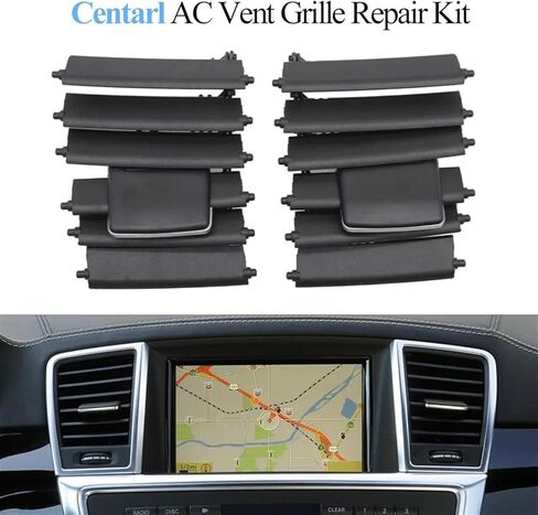 Car Vents Car Center Dashboard AC Air Outlet Vent Grille for Benz W166 M ML 2012-2015 GL 2013-2015(Middle Left)(Middle Right) in Saudi Arabia