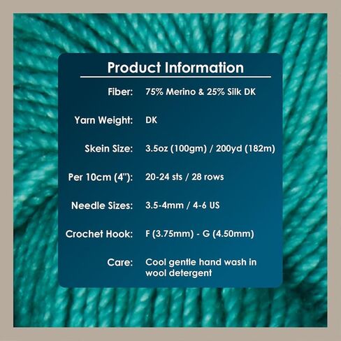 KnitPro Symfonie Hand Dyed Yarn | Extra Fine Merino Wool & Silk Blend for Knitting & Crocheting, DK Weight, Oeko-TEX Certified, Colorfast Fiber 182m, 100g Skein | Luna Semi-Solid Pink Pearl in Saudi Arabia