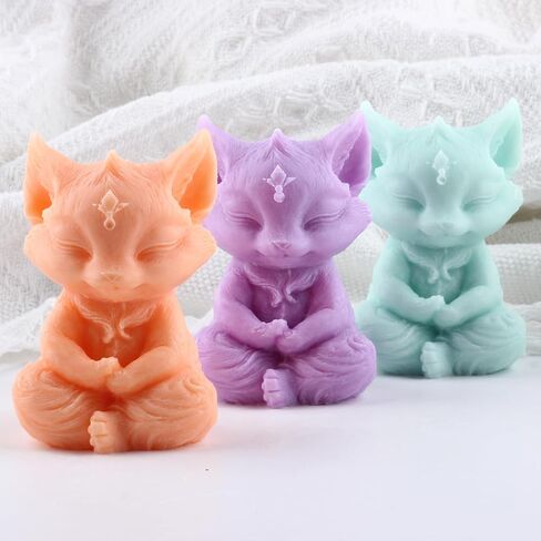Fox Candle Mold Fox Silicone Candle Molds Fox Resin Casting Mold for Animal Candle Home Decorate Mold Candle Making Mold Aromatherapy Gypsum Candles Clay Craft in Saudi Arabia