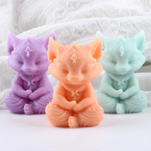 Fox Candle Mold Fox Silicone Candle Molds Fox Resin Casting Mold for Animal Candle Home Decorate Mold Candle Making Mold Aromatherapy Gypsum Candles Clay Craft in Saudi Arabia