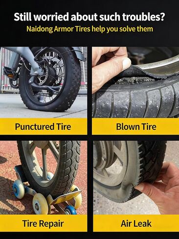 إطار مدرع مقاس 20 × 4 بوصة مع أنبوب داخلي، واقي أنبوب الدراجة مقاوم للثقب للحصى والدهون والدراجات الإلكترونية، لا توجد بطانة مسطحة توقف الأشواك ورؤوس الماعز والمزيد in Kuwait