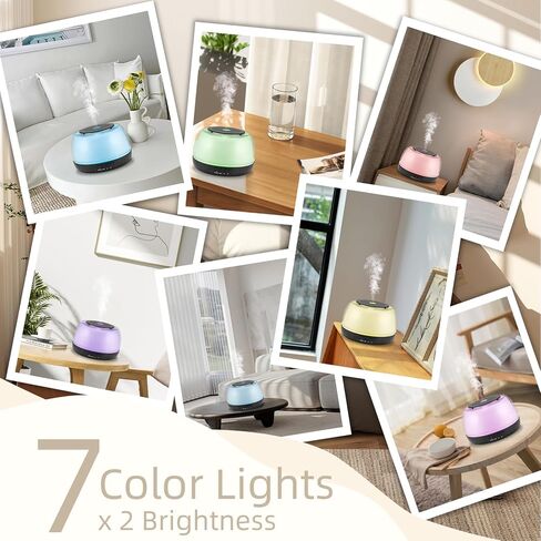 300ML Essential Oil Diffuser with Remote Control, 7 LED Color Changing Light,Ultrasonic Cool Mist Scent Humidifier in Kuwait