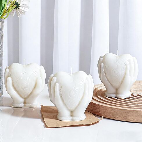 3D Heart Resin Casting Mold, Unique Holding Heart Shape Silicone Molds for Candle Soap Wax Making, Valentine's Day Love Romantic Epoxy Resin Concrete Mold for DIY Art Craft Home Decor in Saudi Arabia