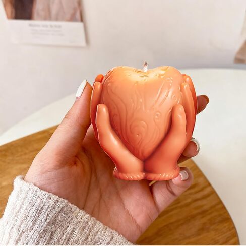 3D Heart Resin Casting Mold, Unique Holding Heart Shape Silicone Molds for Candle Soap Wax Making, Valentine's Day Love Romantic Epoxy Resin Concrete Mold for DIY Art Craft Home Decor in Saudi Arabia