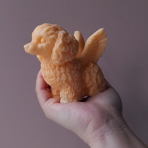 3D Angel Dog Candle Molds for Candle Making, Unique Animal with Wing Pet Memorial Molds for Epoxy Resin Casting Candle Soap Concrete, Cute Puppy Chocolate Cake Fondant Decor Mold DIY Craft in Saudi Arabia