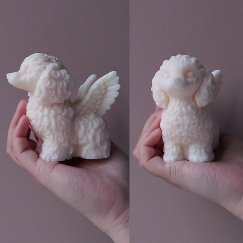 3D Angel Dog Candle Molds for Candle Making, Unique Animal with Wing Pet Memorial Molds for Epoxy Resin Casting Candle Soap Concrete, Cute Puppy Chocolate Cake Fondant Decor Mold DIY Craft in Saudi Arabia