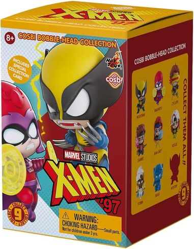 YuMe X-Men 97 Blind Box شخصية صغيرة قابلة للتجميع وإكسسوارات | مجموعة كوسبي بوبل هيد | بضائع Marvel Studios الرسمية | لعبة هدية للأطفال والكبار | 9 شخصيات للجمع بما في ذلك مطاردة واحدة in Saudi Arabia