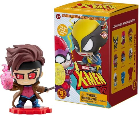 YuMe X-Men 97 Blind Box شخصية صغيرة قابلة للتجميع وإكسسوارات | مجموعة كوسبي بوبل هيد | بضائع Marvel Studios الرسمية | لعبة هدية للأطفال والكبار | 9 شخصيات للجمع بما في ذلك مطاردة واحدة in Saudi Arabia
