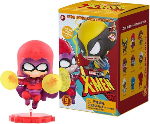 YuMe X-Men 97 Blind Box شخصية صغيرة قابلة للتجميع وإكسسوارات | مجموعة كوسبي بوبل هيد | بضائع Marvel Studios الرسمية | لعبة هدية للأطفال والكبار | 9 شخصيات للجمع بما في ذلك مطاردة واحدة in Saudi Arabia