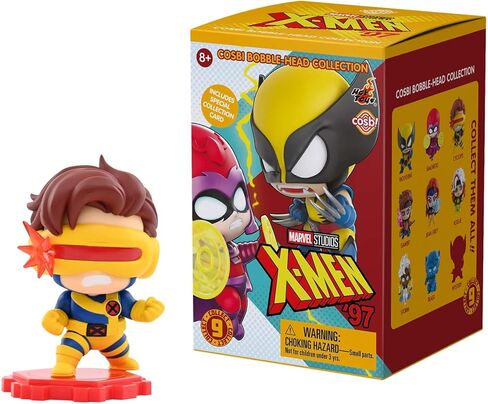 YuMe X-Men 97 Blind Box شخصية صغيرة قابلة للتجميع وإكسسوارات | مجموعة كوسبي بوبل هيد | بضائع Marvel Studios الرسمية | لعبة هدية للأطفال والكبار | 9 شخصيات للجمع بما في ذلك مطاردة واحدة in Saudi Arabia