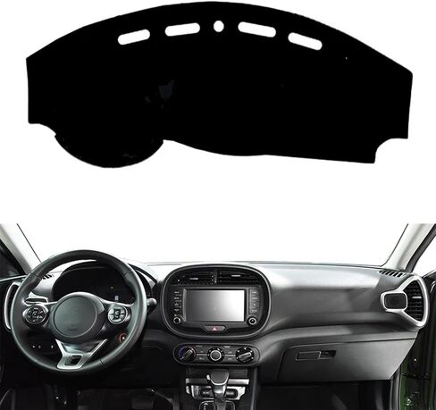 Fit for Kia Soul 2019-2024 LHD, Dash Cover, Multifunction Car Dash Board Cover Mat, Black Dashboard Cover, Car Parts in Saudi Arabia