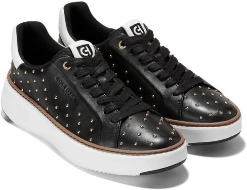 Cole Haan Women's Grandpro Topspin Sneaker, Black/Optc Wht/Cyber Yellow, 10.5 in Saudi Arabia
