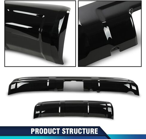 PIT66 Front & Rear Lower Valance Panel Bumper Cover Compatible with Toyota 4Runner TRD 2014 2015 2016 2017 2018 2019 2020 2021 2022 2023 Glossy Black in Saudi Arabia