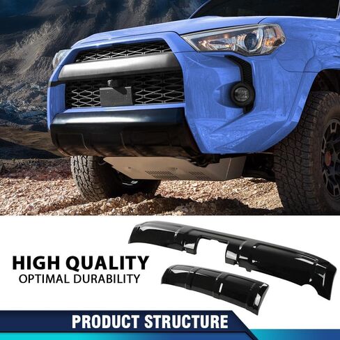 PIT66 Front & Rear Lower Valance Panel Bumper Cover Compatible with Toyota 4Runner TRD 2014 2015 2016 2017 2018 2019 2020 2021 2022 2023 Glossy Black in Saudi Arabia