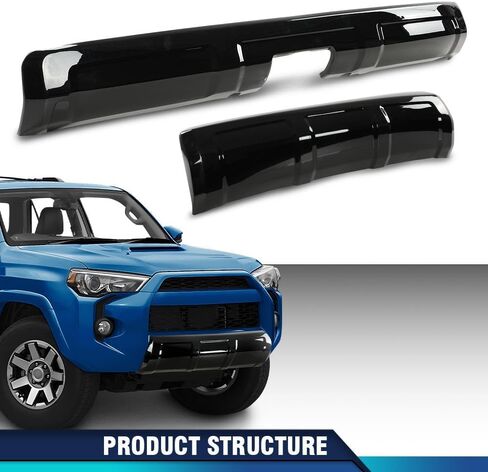PIT66 Front & Rear Lower Valance Panel Bumper Cover Compatible with Toyota 4Runner TRD 2014 2015 2016 2017 2018 2019 2020 2021 2022 2023 Glossy Black in Saudi Arabia