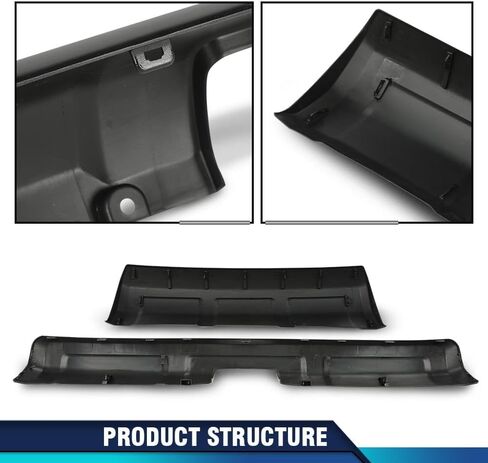 PIT66 Front & Rear Lower Valance Panel Bumper Cover Compatible with Toyota 4Runner TRD 2014 2015 2016 2017 2018 2019 2020 2021 2022 2023 Glossy Black in Saudi Arabia