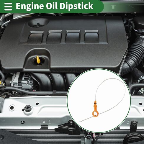 Motoforti Engine Oil Dipstick Oil Level Dip Stick Double Hole Indicator for Nissan 180SX 1989-1998 SR20DET Plastic No.1114052F00 Yellow in Saudi Arabia