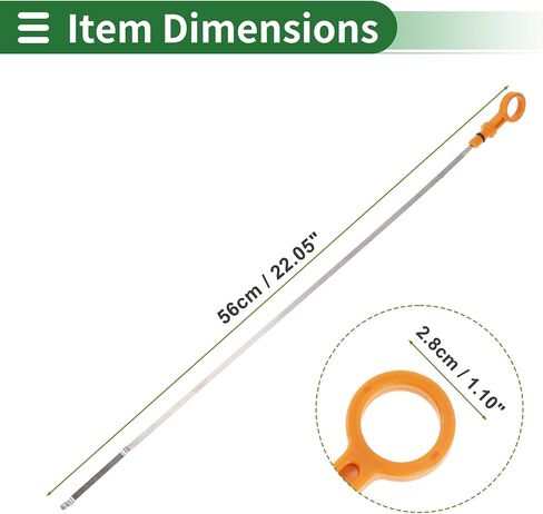Motoforti Engine Oil Dipstick Oil Level Dip Stick Double Hole Indicator for Nissan 180SX 1989-1998 SR20DET Plastic No.1114052F00 Yellow in Saudi Arabia
