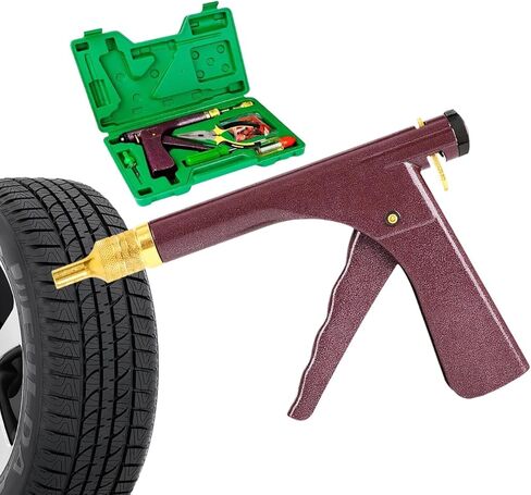 Tire Gun Plug Repair Kit Tire Gun Repair Kit Tire Plug Kit Heavy Duty Professional Car Tire Repair Kit with Plugs Tire Patch Kit Tire Puncture Repair Kit Tire Plug Repair Kit (Green) in Saudi Arabia