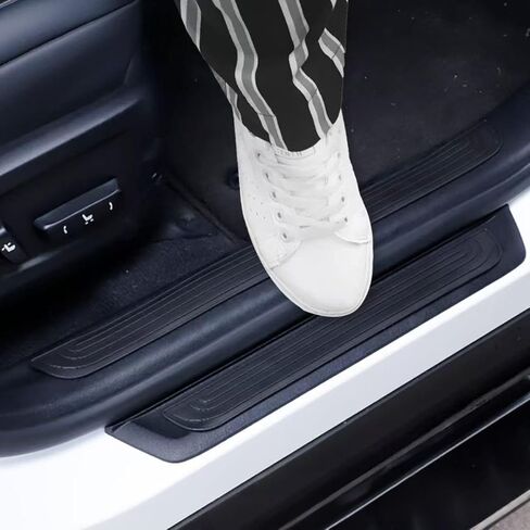 4PCS Car Door Sill Protector for Honda CRV 2026 2025 2024 2023 2022 2021 2020 2019 2018 Hybrid, Automotive Rubber Scratch Resistant Entry Sill Guards Door Sill Protector Trim Guard,Red in Saudi Arabia