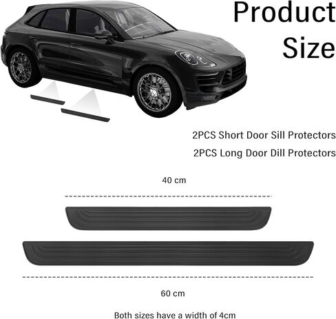 4PCS Car Door Sill Protector for Honda CRV 2026 2025 2024 2023 2022 2021 2020 2019 2018 Hybrid, Automotive Rubber Scratch Resistant Entry Sill Guards Door Sill Protector Trim Guard,Red in Saudi Arabia