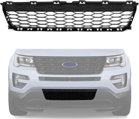 شبكة أمامية سفلية من KUAFU متوافقة مع 2016-2019 Ford Explorer XLT/Platinum/Limited/Sport & Police Interceptor Utility 3.5L V6 استبدال FB5Z17K945AA Bumper Grill أسود in Saudi Arabia